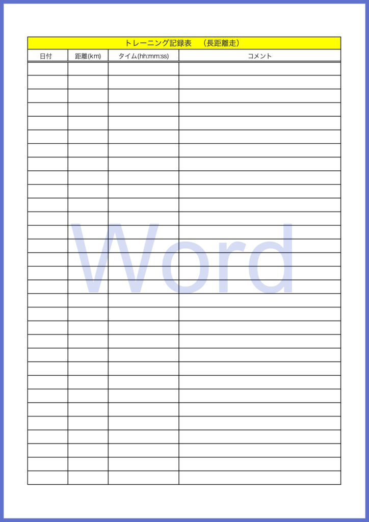 Wordで簡単に作れるトレーニ